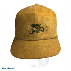 Vintage DEKALB Corduroy Snapback Hat
